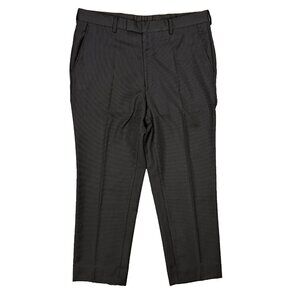 Givenchy Paris Dress Pants Striped Wool Trousers Black 34x29